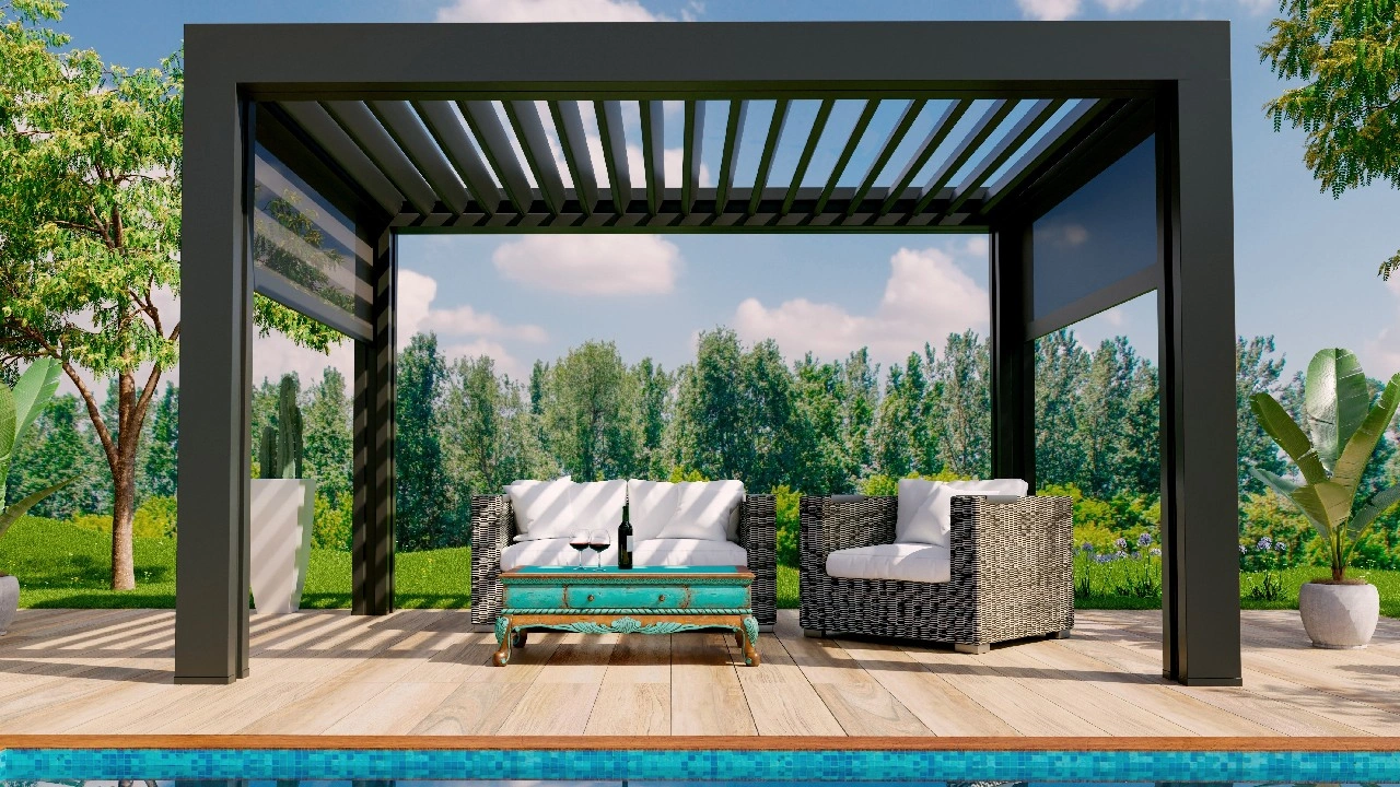 L’étanchéité d’une pergola à lames rotatives