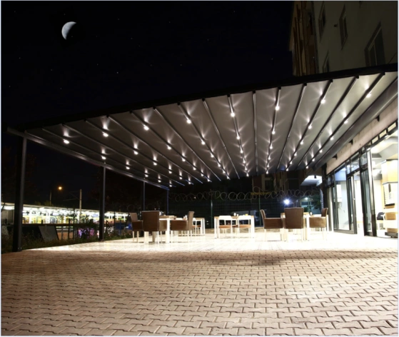 pergola toile rétractable motorisée